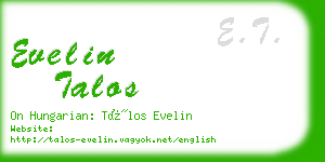 evelin talos business card